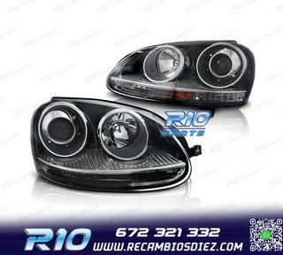 FAROS XENON VOLKSWAGEN VW GOLF 5 LOOK GTI 03-08 FONDO NEGRO
