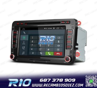 RADIO GPS ANDROID 13 PARA VOLKSWAGEN VW SEAT SKODA TOURAN 7"
