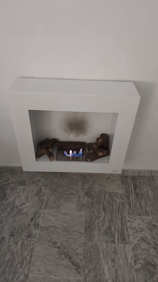 Chimenea Bioetanol Moderna Blanca