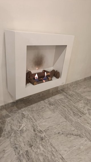 Chimenea Bioetanol Moderna Blanca
