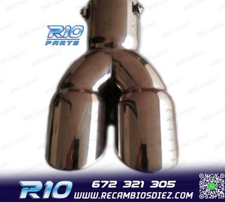 COLA ESCAPE DOBLE REDONDA ACERO INOX