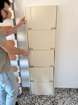 Zapatero vertical 4 niveles beige
