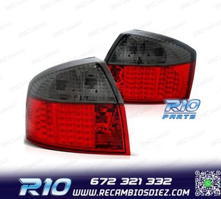 PILOTOS AUDI A4 B6 00-04 LED ROJO AHUMADO