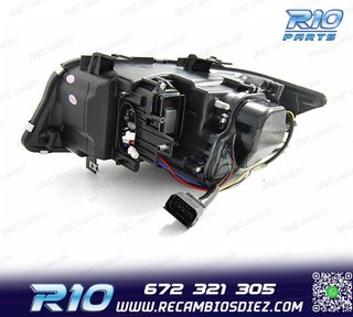 FAROS BMW E90 E91 05-08 XENON OJOS ANGEL U LED 3D FONDO NEGR