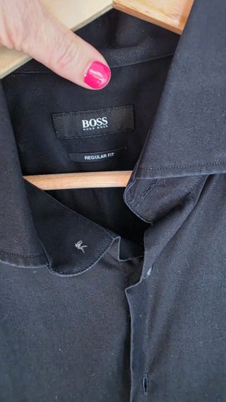 Camisa Hugo Boss Talla 42 Negra