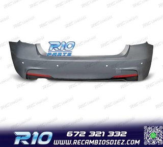 PARAGOLPES TRASERO BMW F30 LOOK M PDC DOBLE SALIDA DE ESCAPE