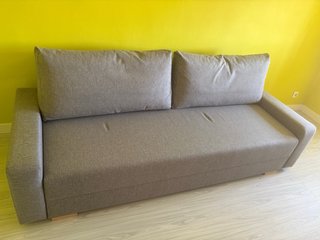 Sofá Cama IKEA 3 Plazas Tela Gris