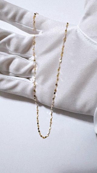 Set 2 collane specchiate per lui e lei oro 18k 750