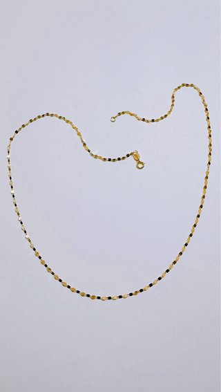 Set 2 collane specchiate per lui e lei oro 18k 750