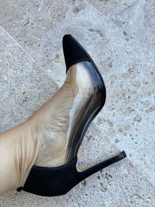 Zapatos de tacón Marypaz transparentes negros