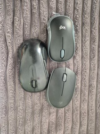 Lote 3 Mouses Logitech Negros/Grises