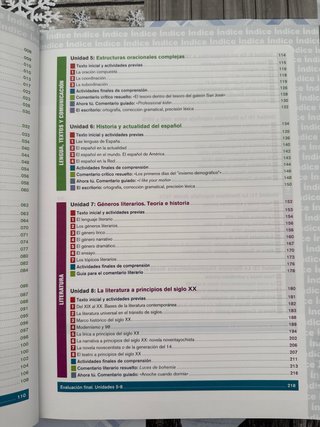 Lengua castellana y literatura, 2 Bachillerato