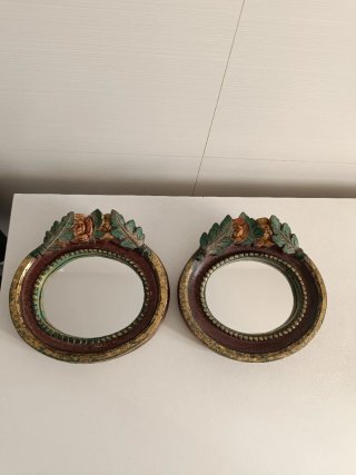 Pareja de espejos marco madera
