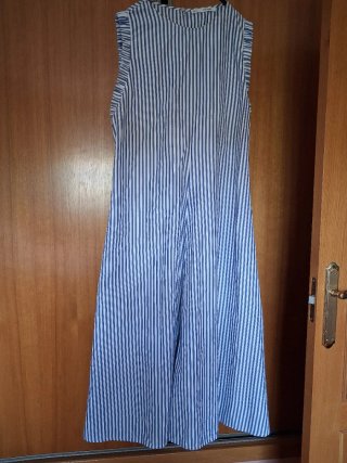 Vestido Sfera Talla L Rayas Azul Blanco