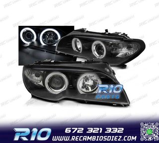 FAROS BMW E46 03-06 OJOS ANGEL CCFL FONDO NEGRO