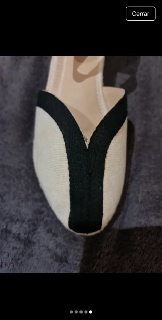 Zapato de Cuña beige y negras, sin marca