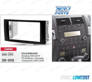MARCO NEGRO RADIO 2-DIN PARA VOLKSWAGEN VW TOUAREG 02-10 T5