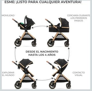KinderKraft ESME 3en1 Negro
