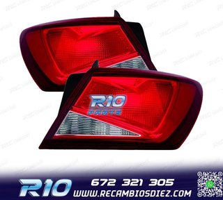 PILOTOS SEAT LEON 12-17 BLANCO ROJO