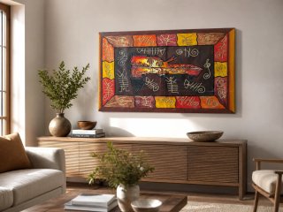 Cuadro Caribeño pintado a mano 133x86cm