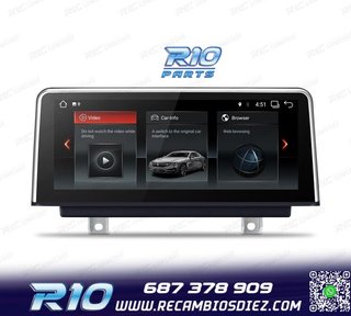 RADIO GPS ANDROID 14 BMW SERIE 3 SERIE 4 10,25"