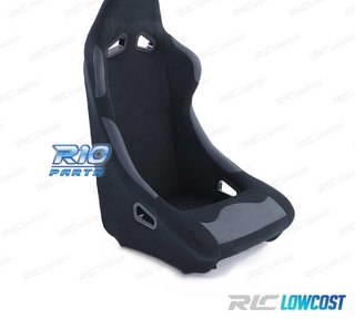 ASIENTO BAQUET UNIVERSAL ALCANTARA NEGRO LOOK POLE POSITION