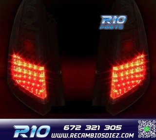 PILOTOS FIAT GRANDE PUNTO 05-09 LED FONDO CROMO AHUMADO