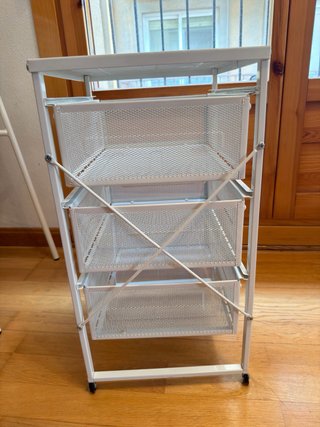 Mesa auxiliar metálica Ikea blanca