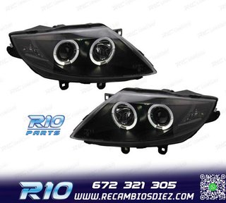FAROS BMW Z4 E85 03-09 OJOS ANGEL FONDO NEGRO