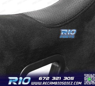 ASIENTO BAQUET UNIVERSAL NEGRO ALCANTARA - PIEL ESTILO EVO