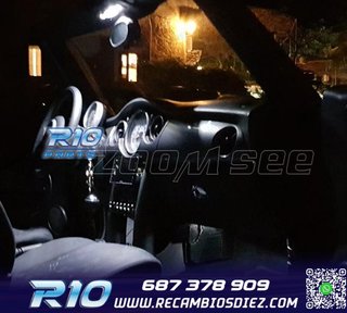 KIT 12 BOMBILLAS LED INTERIOR PARA MINI COOPER CABRIO CONVER