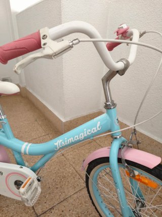 Bicicleta infantil paseo azul y rosa 20 pulgadas