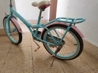 Bicicleta infantil paseo azul y rosa 20 pulgadas