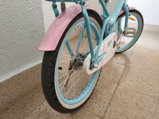 Bicicleta infantil paseo azul y rosa 20 pulgadas
