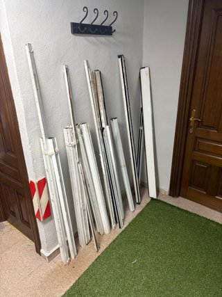 Lote ventanas y puerta aluminio blancas