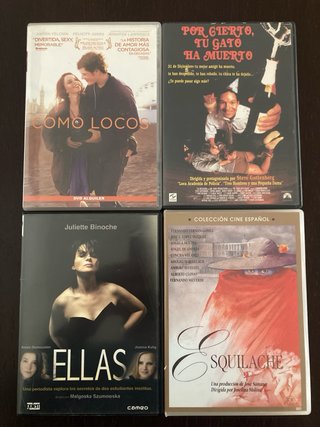 Películas DVD distintos géneros 5€ unidad