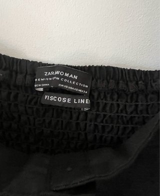 Vestido Zara negro escote bandeau