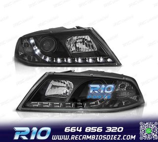 FAROS SKODA OCTAVIA 05-08 LUZ DIURNA LED FONDO NEGRO