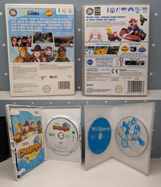 Wii Negra + Mario Kart + WiiFl-ow + HDMI (LEED)