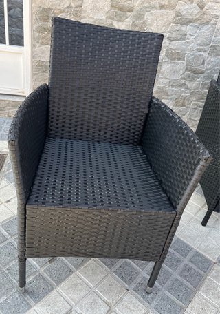Conjunto Salón Jardín Ratán Negro
