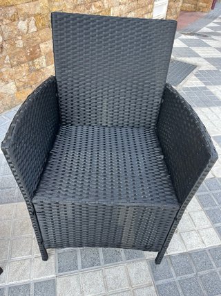 Conjunto Salón Jardín Ratán Negro