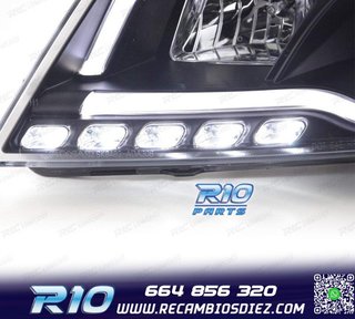 FAROS AUDI A3 8P 08-12 LUZ DIURNA TUBE LIGHT FONDO NEGRO