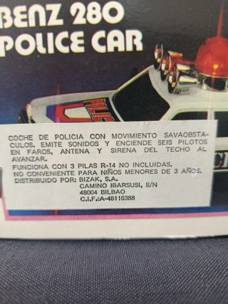 Coche Policía Benz 280 Bizak
