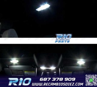 KIT 16 BOMBILLAS LED INTERIOR PARA VOLKSWAGEN VW GOLF 5 GTI