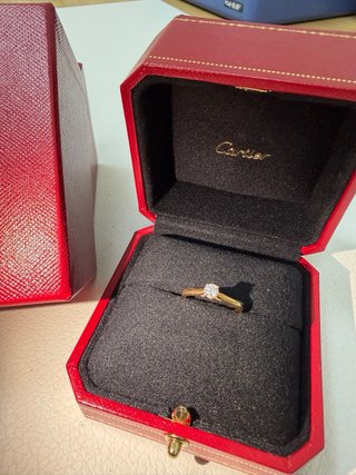 Anillo Cartier Oro 18k Solitario