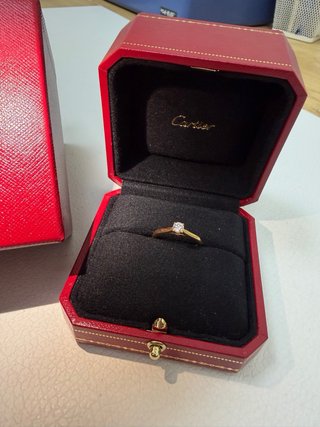 Anillo Cartier Oro 18k Solitario