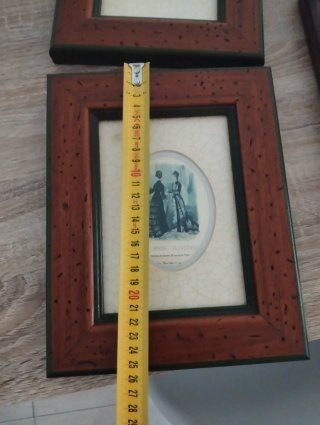 Juego de 2 cuadros decorativos y espejo