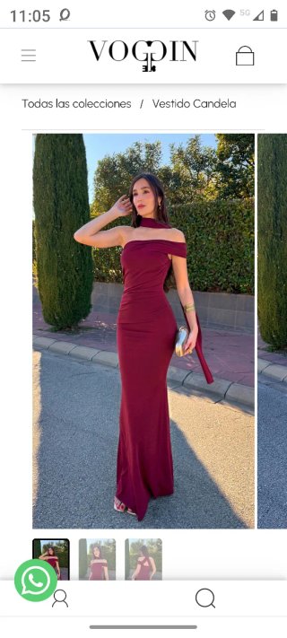 Vestido de fiesta o graduación voggin burdeos