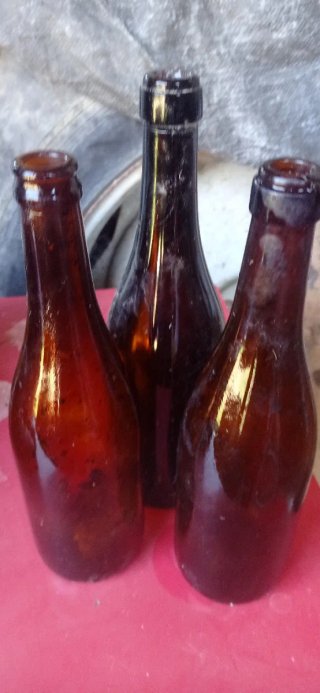 Bottiglie marroni vintage