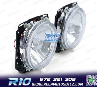 FAROS VOLKSWAGEN VW GOLF MK2 83-91 OJOS ANGEL FONDO CROMO H4